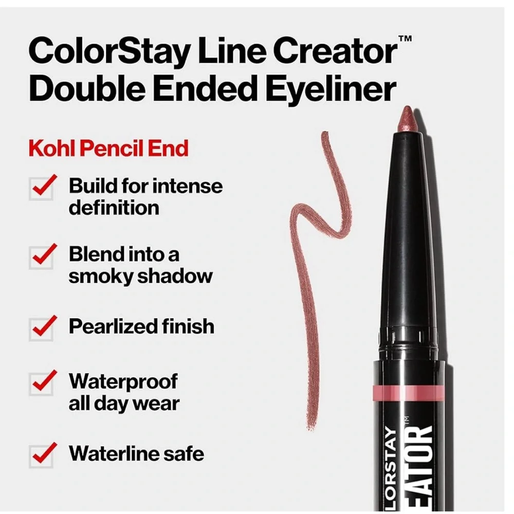 NEW Revlon ColorStay Line Creator Double Ended Eyeliner #153 She’s on Fire